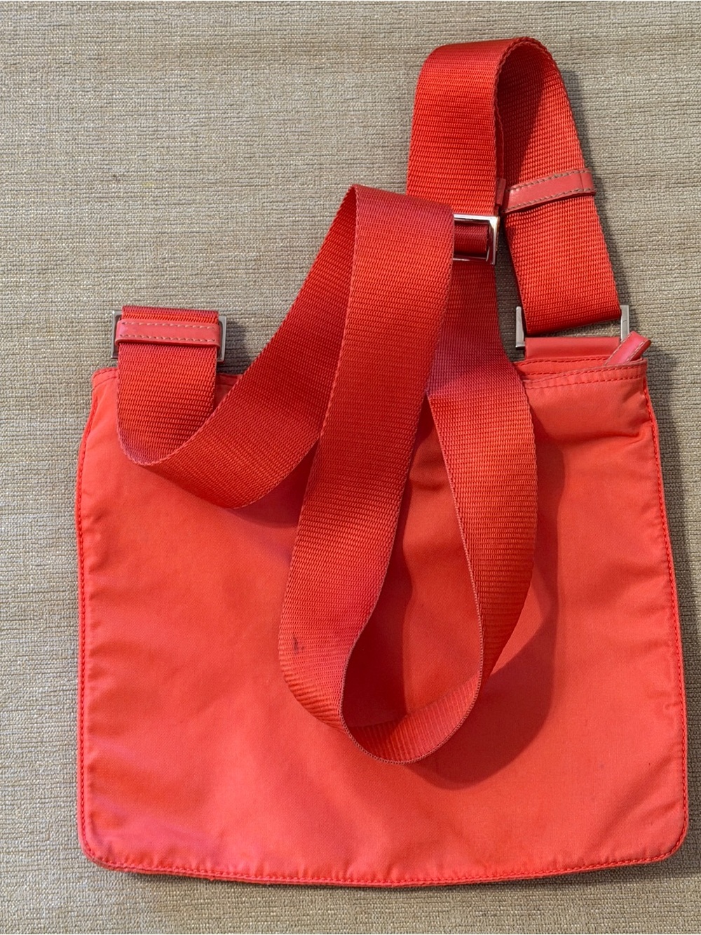 Prada Bright Orange Nylon Sling Bag for Men - Picture 6 of 10